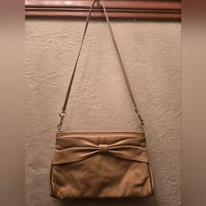 Vintage Kenny Ma Leather Bow Shoulder Bag Made in Canada